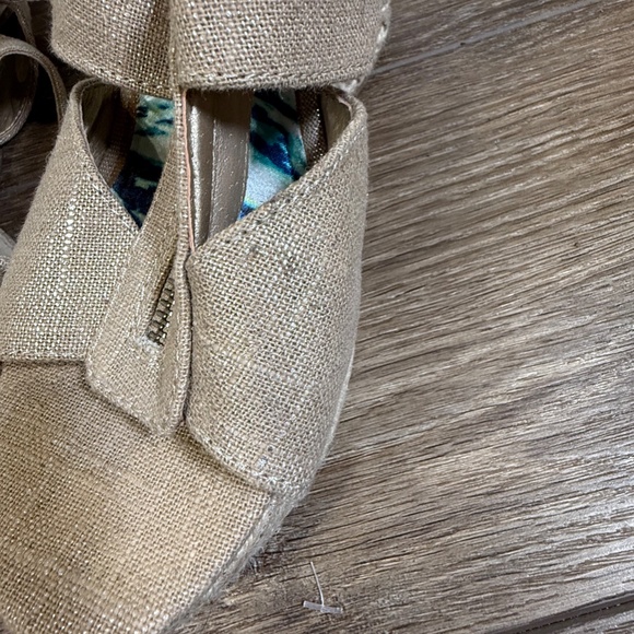 SM Steve Madden Women's Wedge Espadrille Open Toe Zip Front Sandal, Size 10 - Picture 10 of 11